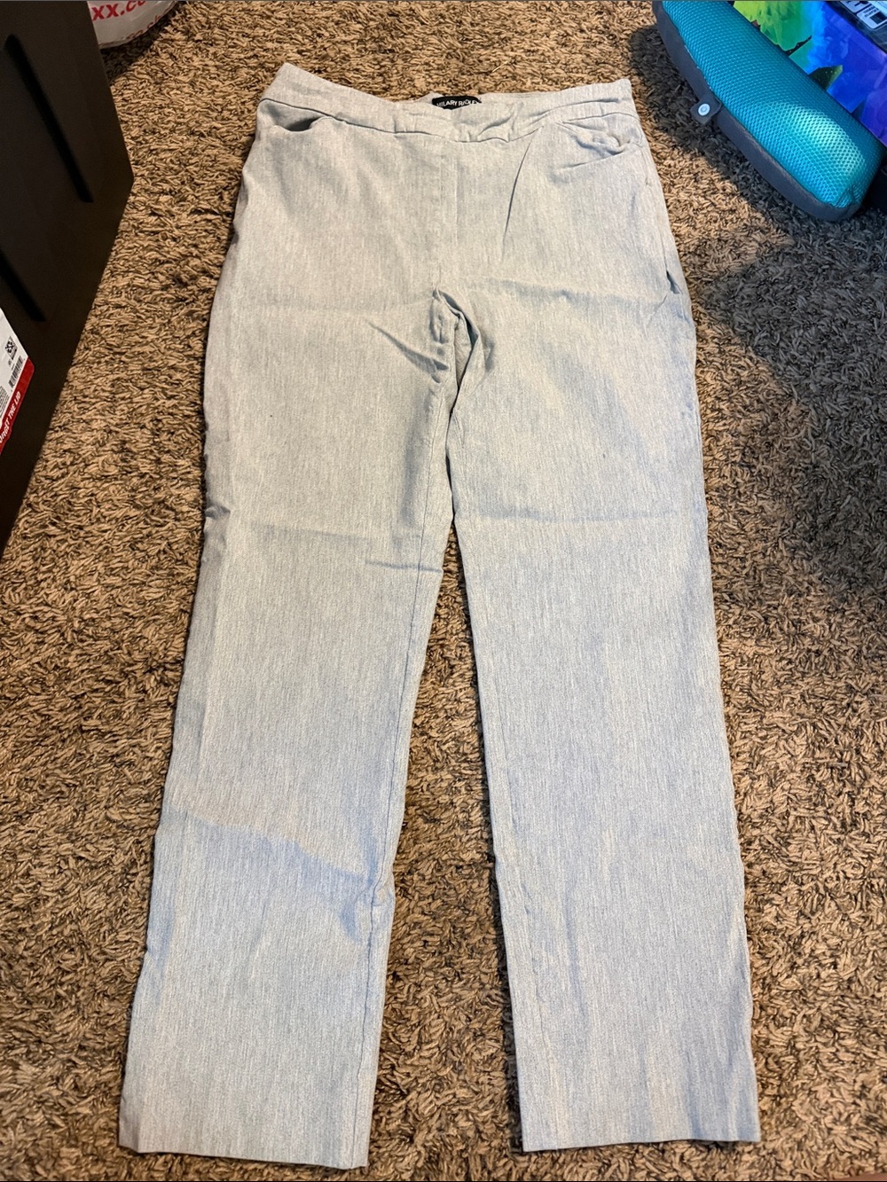 Hilary Radley Light Gray Knit Pants
